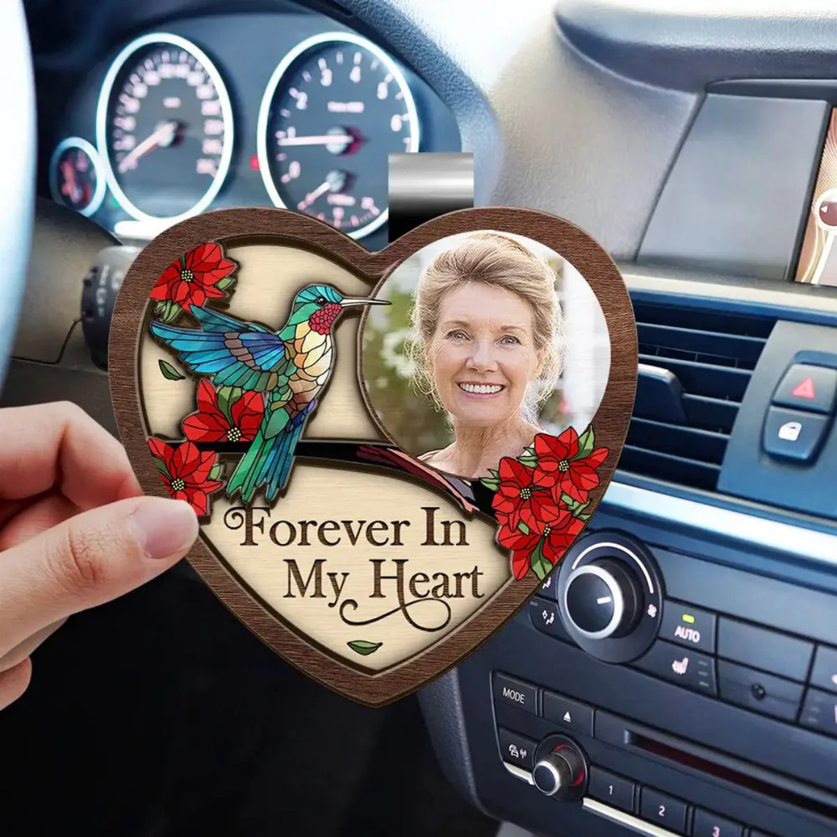 I'm Always With You Personalized Memorial Car Visor Clip - Image 3