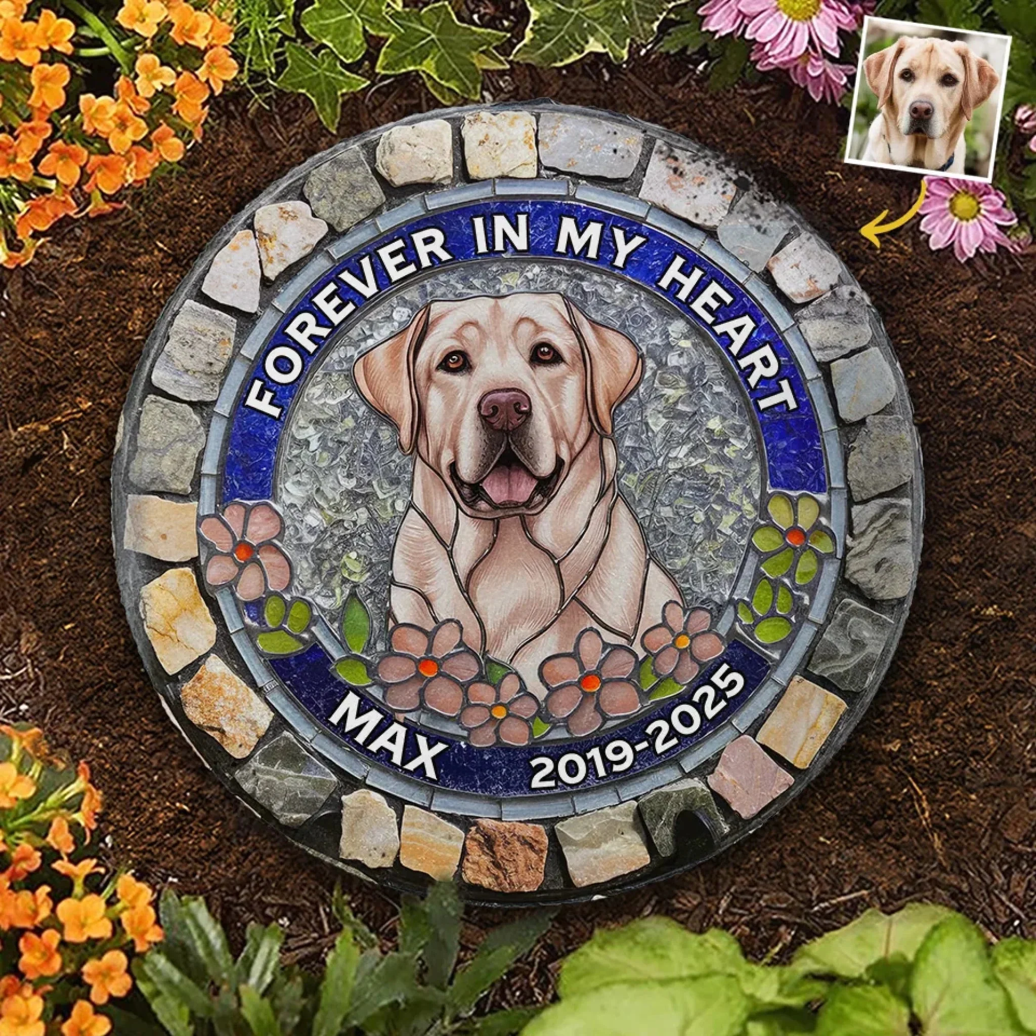 I'm Always With You - Personalized Photo Memorial Stone Slate Gift For Dog/Pet Lover - Image 2