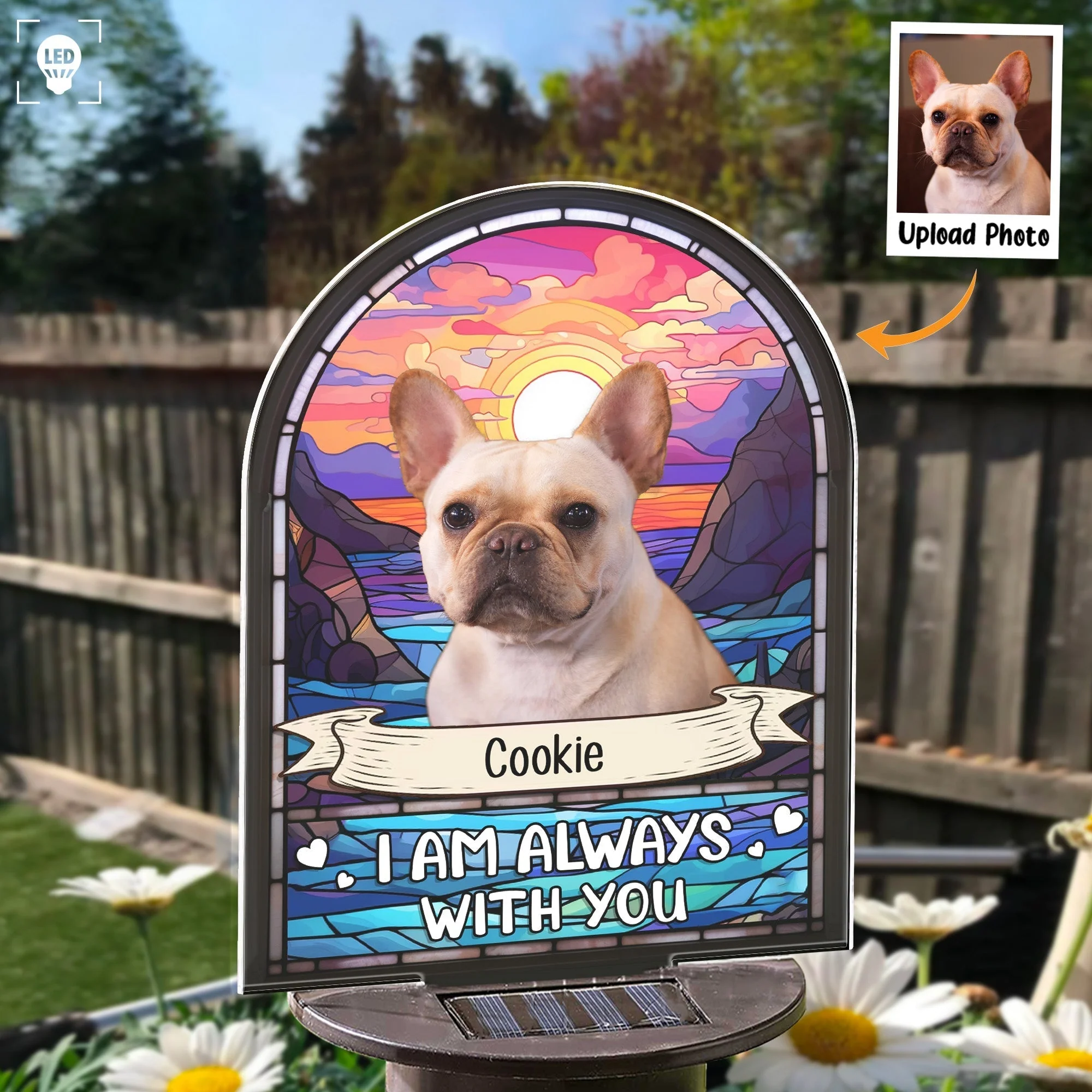 I'm Always With You - Personalized Photo Solar Light - Image 5