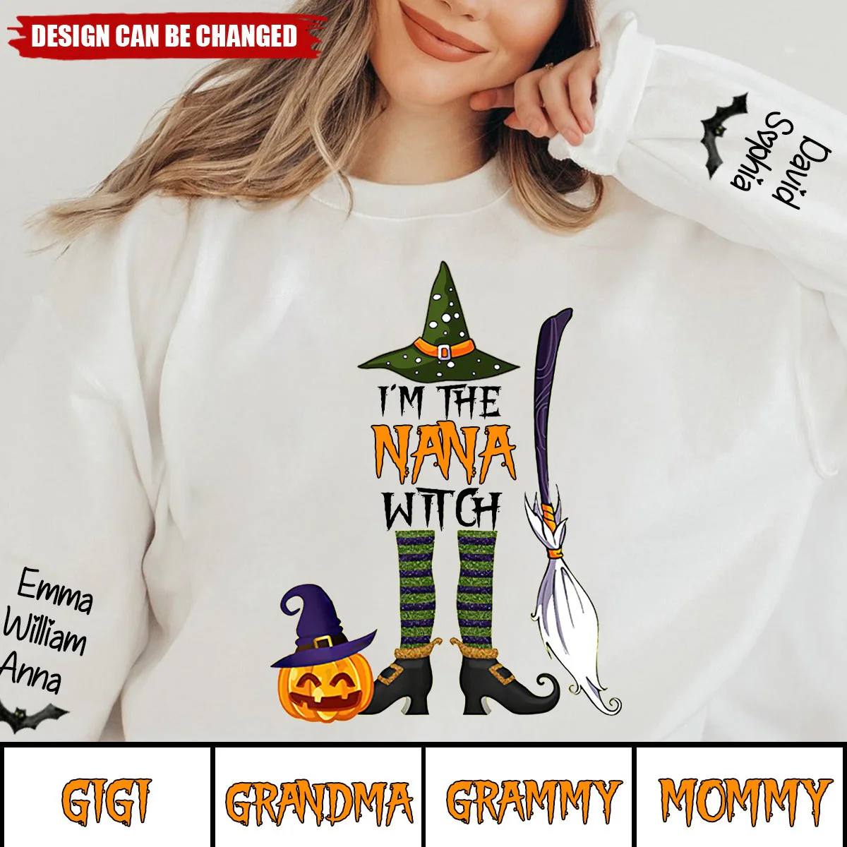I'm the Mimi Witch Halloween Grandma Personalized Sweatshirt - Image 2