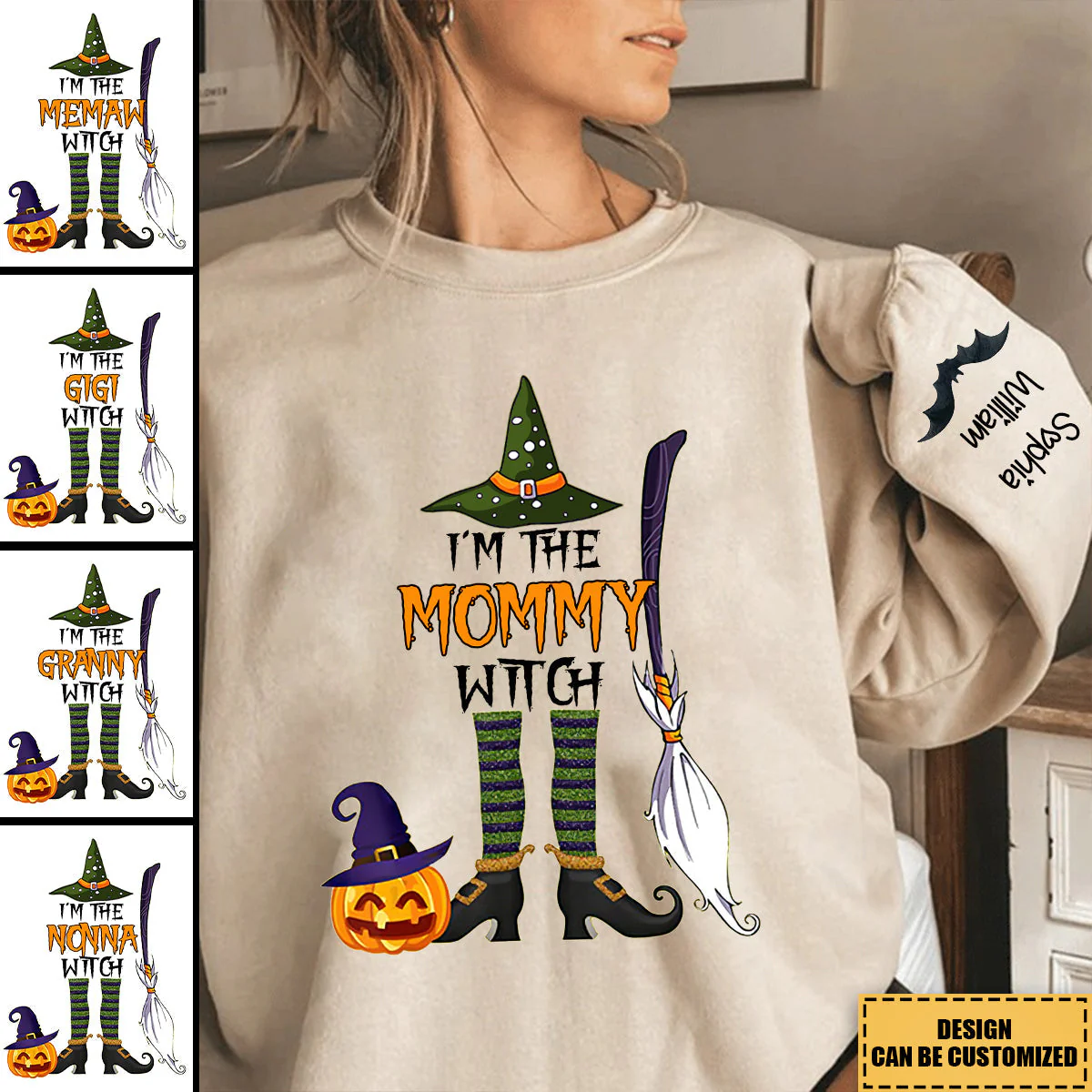 I'm the Mimi Witch Halloween Grandma Personalized Sweatshirt - Image 3