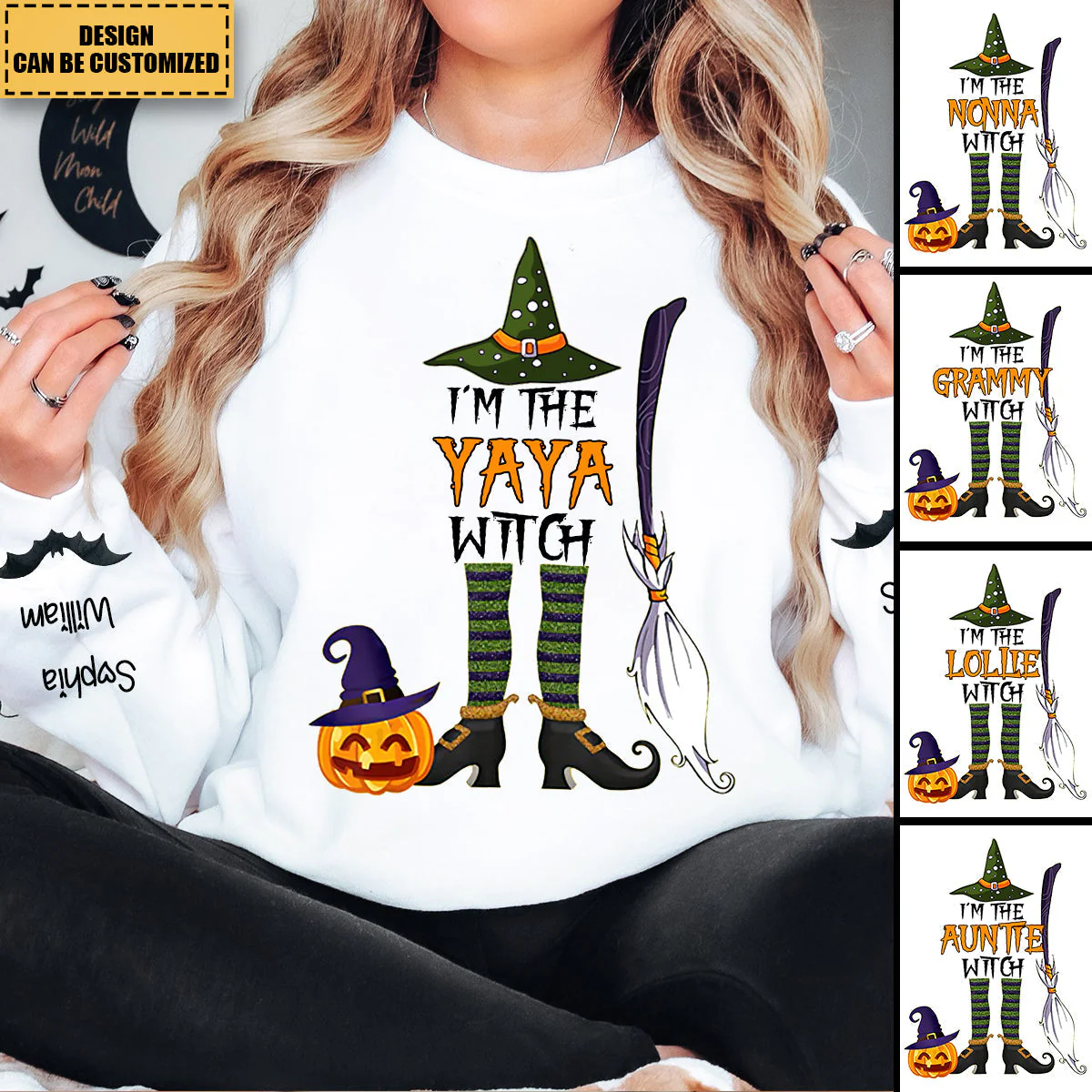 I'm the Mimi Witch Halloween Grandma Personalized Sweatshirt - Image 4