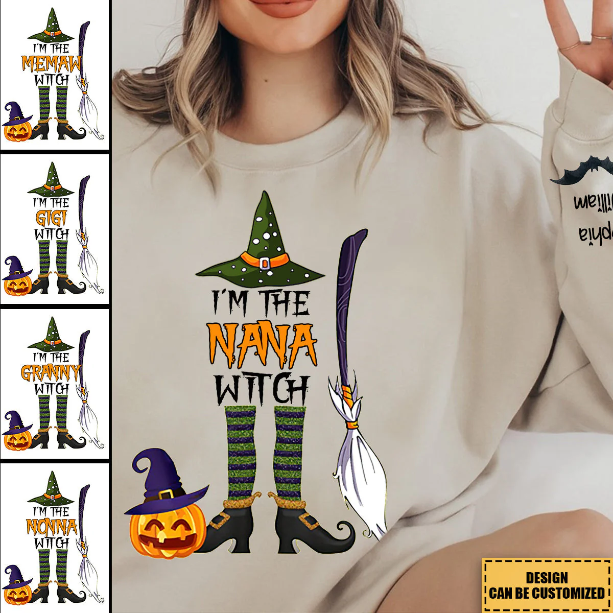 I'm the Mimi Witch Halloween Grandma Personalized Sweatshirt - Image 5