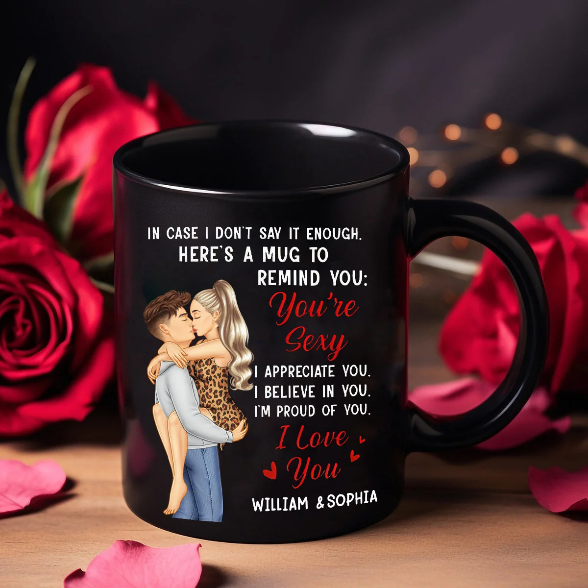 In Case I Don't Say It Enough Couples - Personalized Black Mug - Image 2