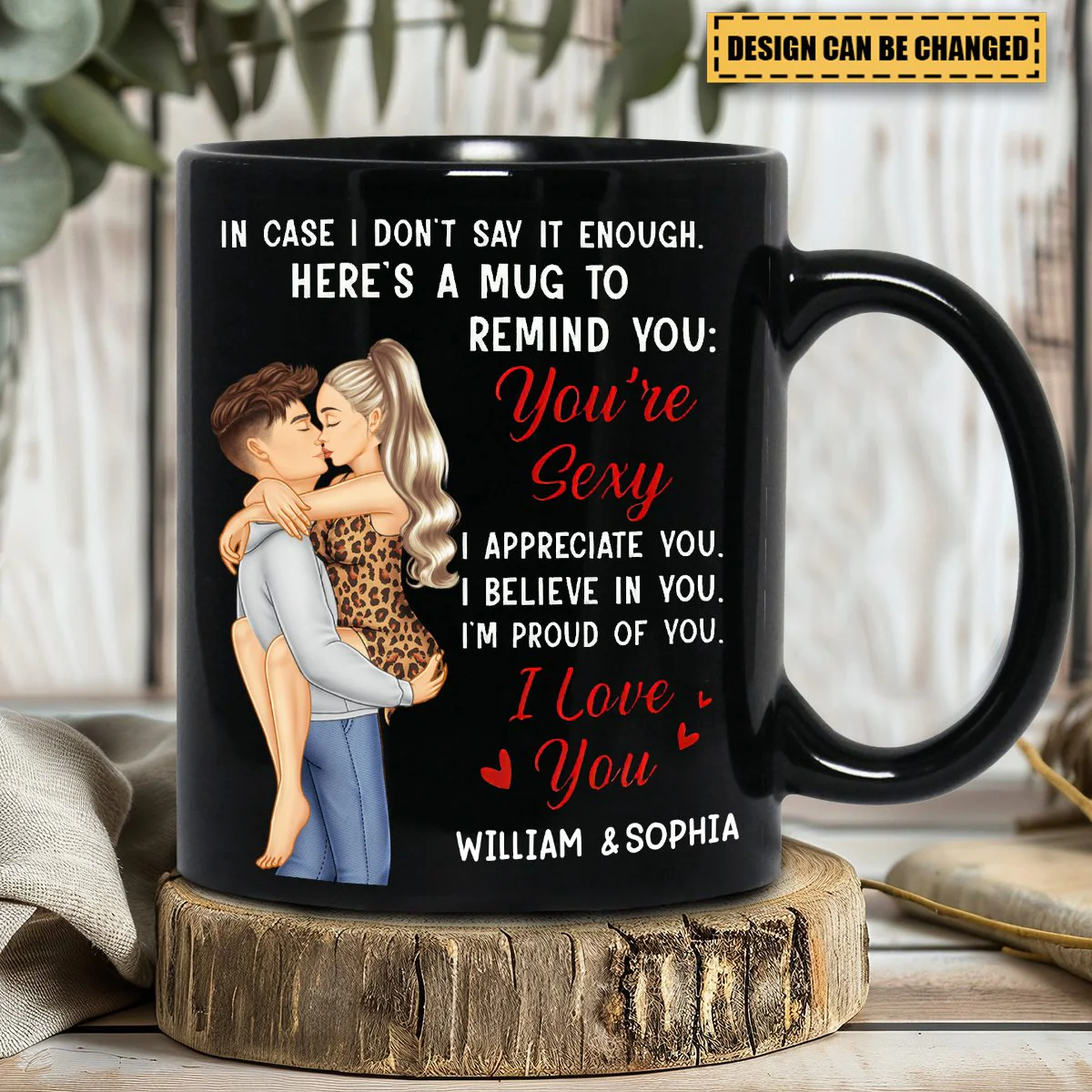 In Case I Don't Say It Enough Couples - Personalized Black Mug - Image 6