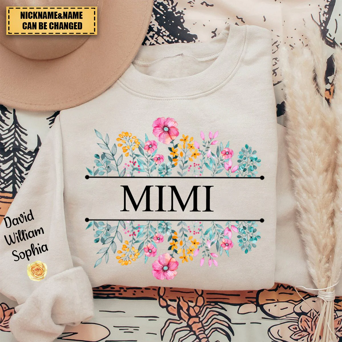 In Grandma's Garden, Love Grows Like Flowers - Family Personalized Sweatshirt - Image 3
