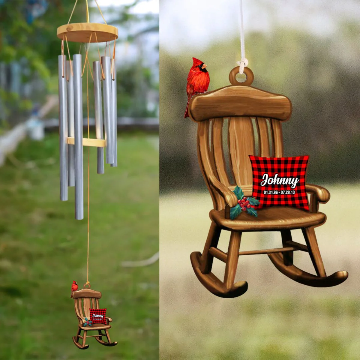 In Heaven Chair Personalized Memorial Wind Chimes For The Loss Of Loved One - Image 2