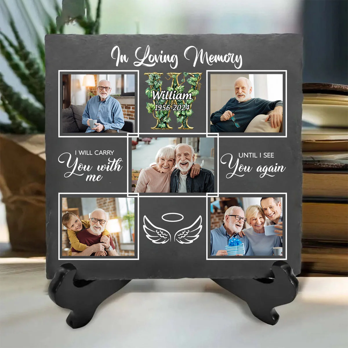 In Loving Memory - Custom Photo Monogram - Personalized Memorial Stone - Image 11
