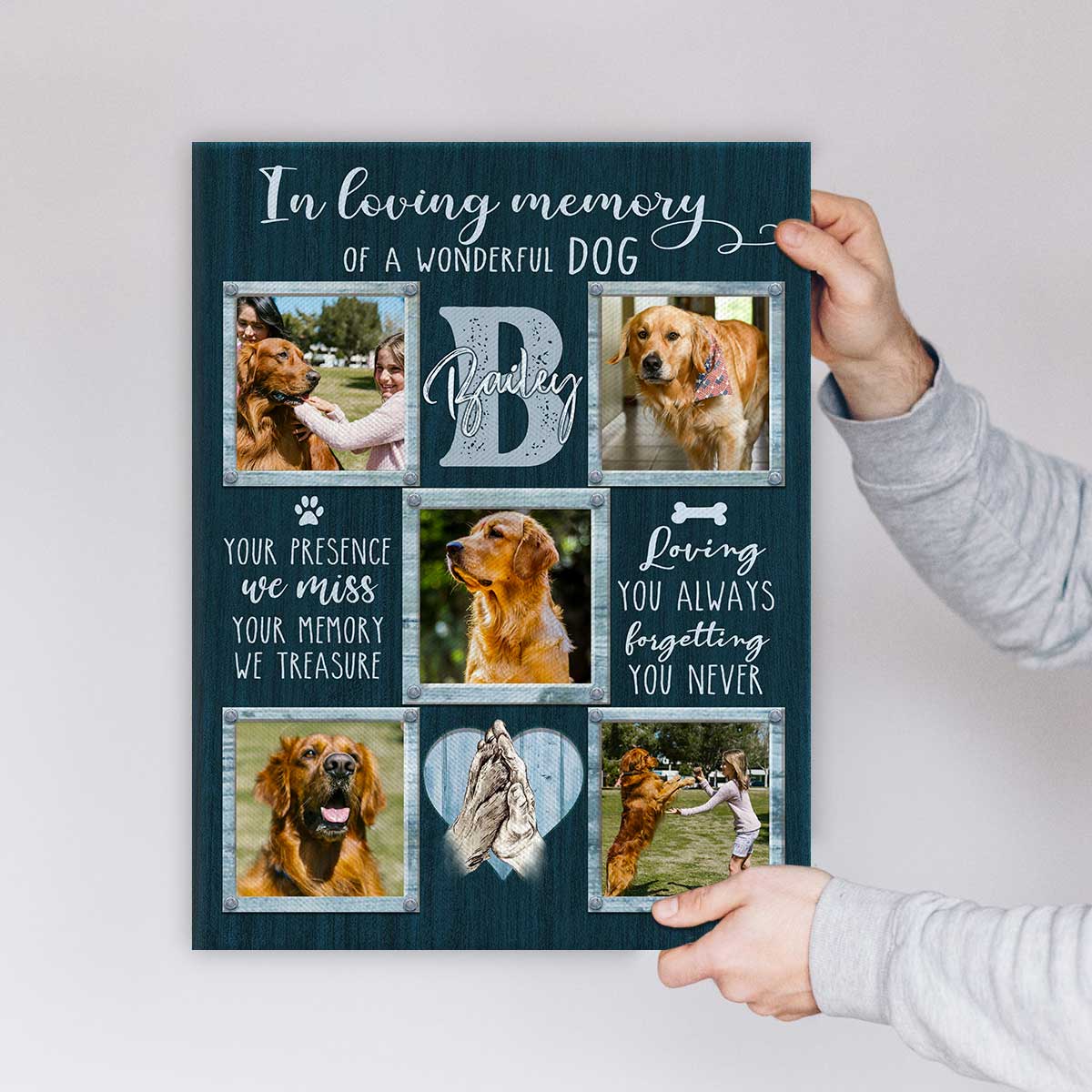 In Loving Memory - Dog Memorial Personalized Canvas Gift For Dog/Pet Lover - Image 2