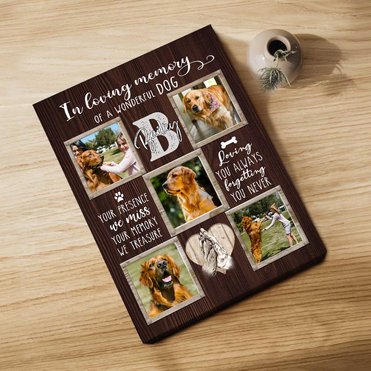 In Loving Memory - Dog Memorial Personalized Canvas Gift For Dog/Pet Lover - Image 3