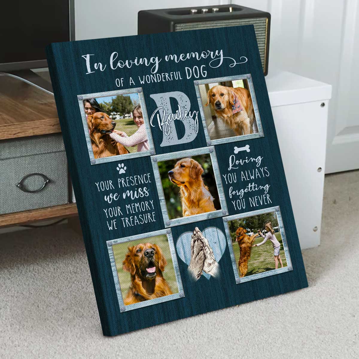 In Loving Memory - Dog Memorial Personalized Canvas Gift For Dog/Pet Lover - Image 4