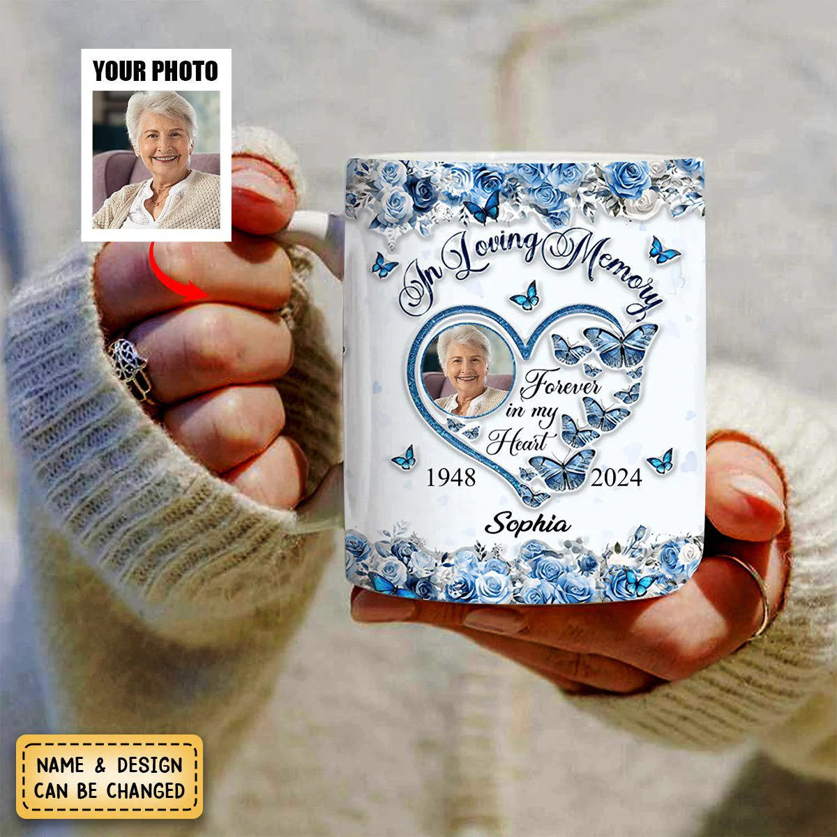 In Loving Memory Forever In My Heart Personalized mug - Image 4