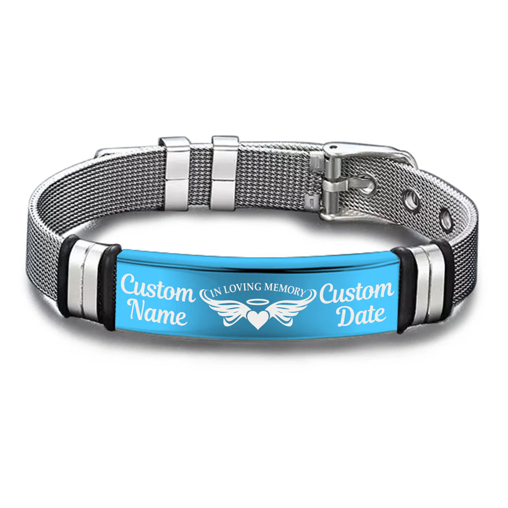 In Loving Memory - Memorial Gift For Family, Friend - Personalized Engraved Bracelet - Image 6