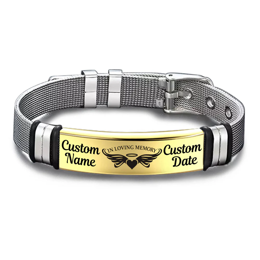 In Loving Memory - Memorial Gift For Family, Friend - Personalized Engraved Bracelet - Image 7