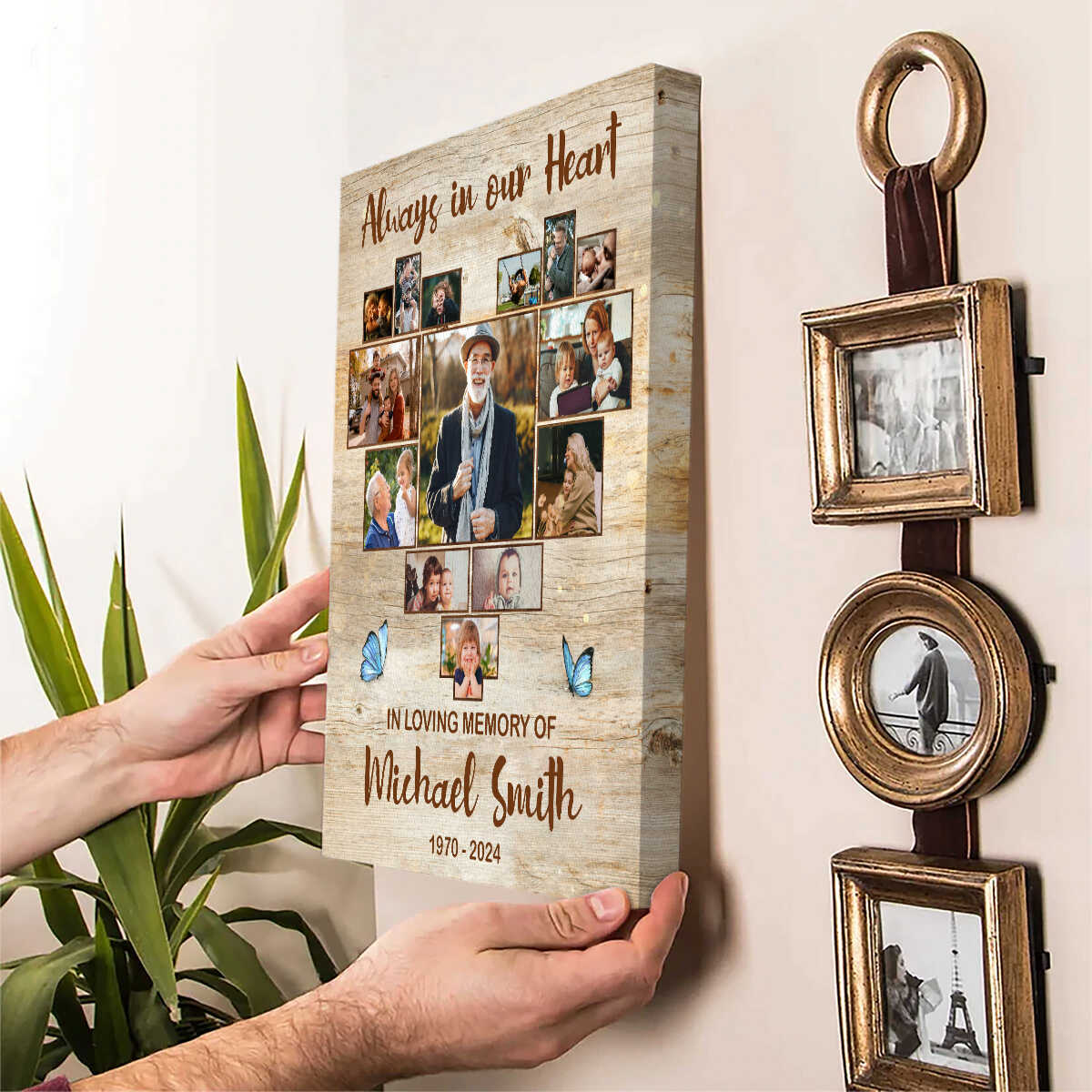 IN LOVING MEMORY OF-Personalized Memorial Collage Photo Canvas/Poster - Image 3
