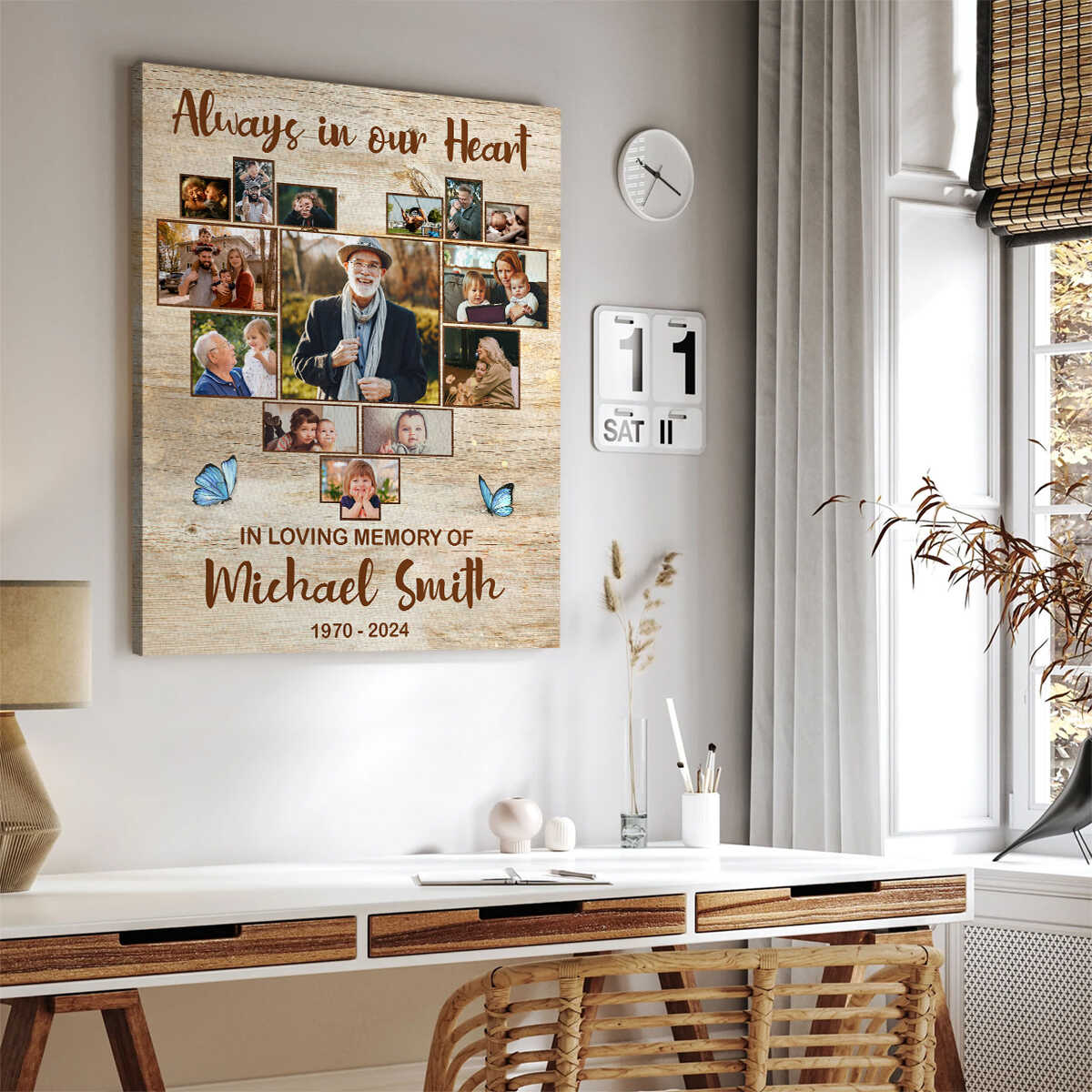 IN LOVING MEMORY OF-Personalized Memorial Collage Photo Canvas/Poster - Image 4