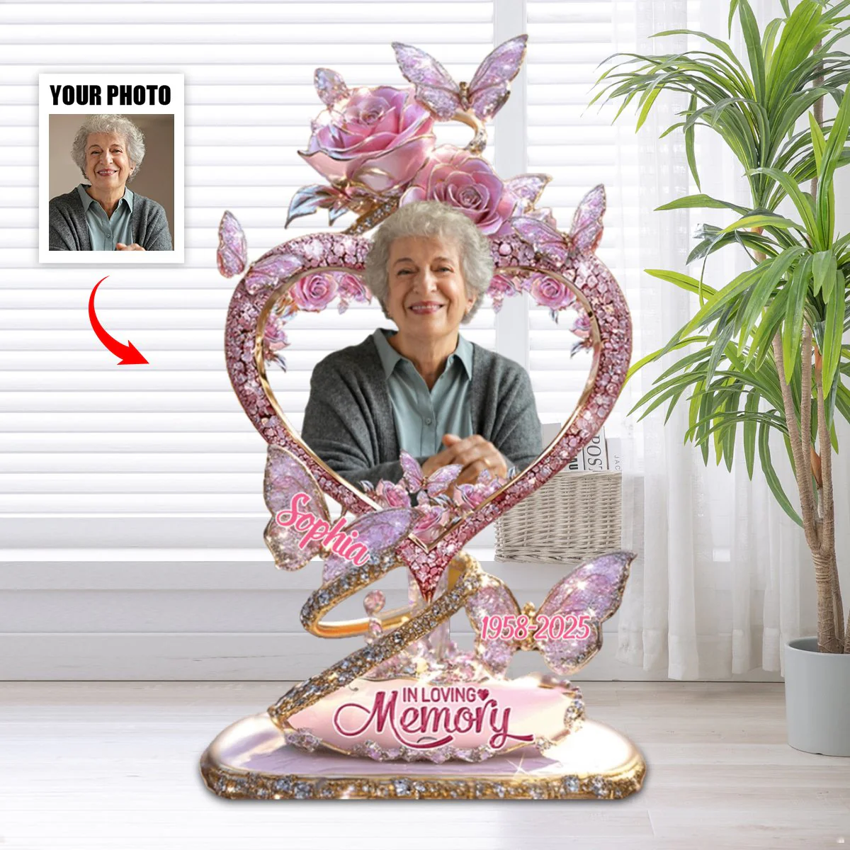 In Loving Memory - Personalized Memorial Acrylic Plaque for Loved Ones - Image 3