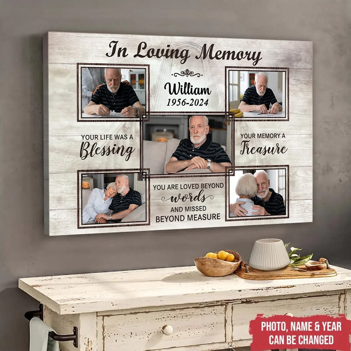 In Loving Memory You Life Was A Blessing - Personalized Memorial Canvas/Poster - Image 3