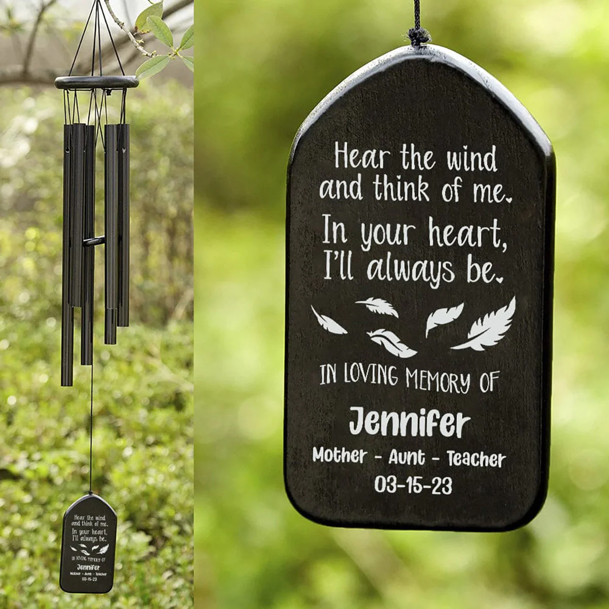 In The Loving Memory Personalized Wind Chimes Gifts - Image 3