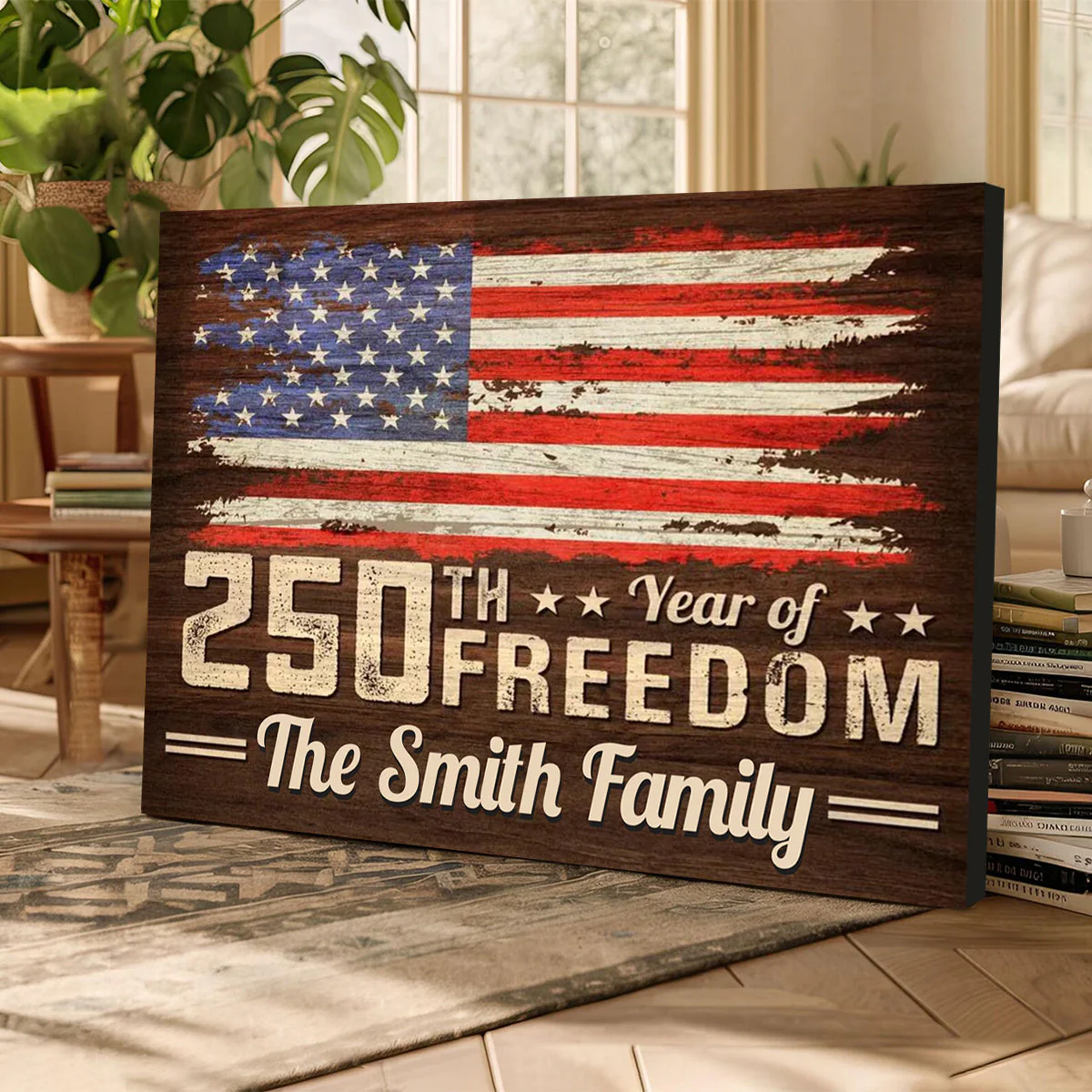 Independence Day Gift – Personalized 250 Anniversary USA Canvas Print - Image 4