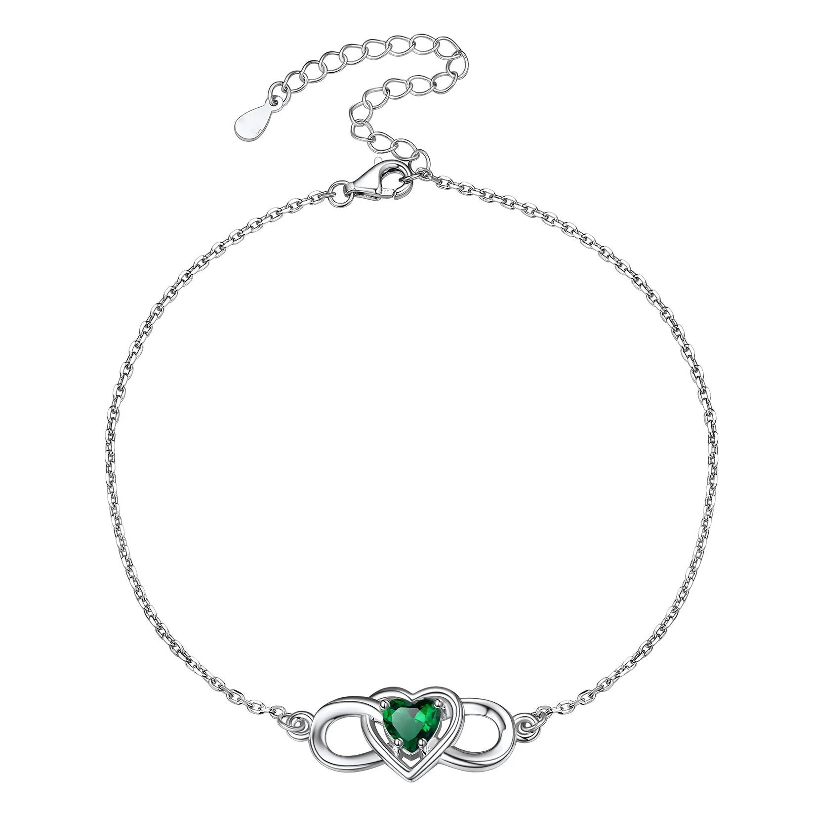 Infinity Heart Birthstone Anklet For Women - Image 10