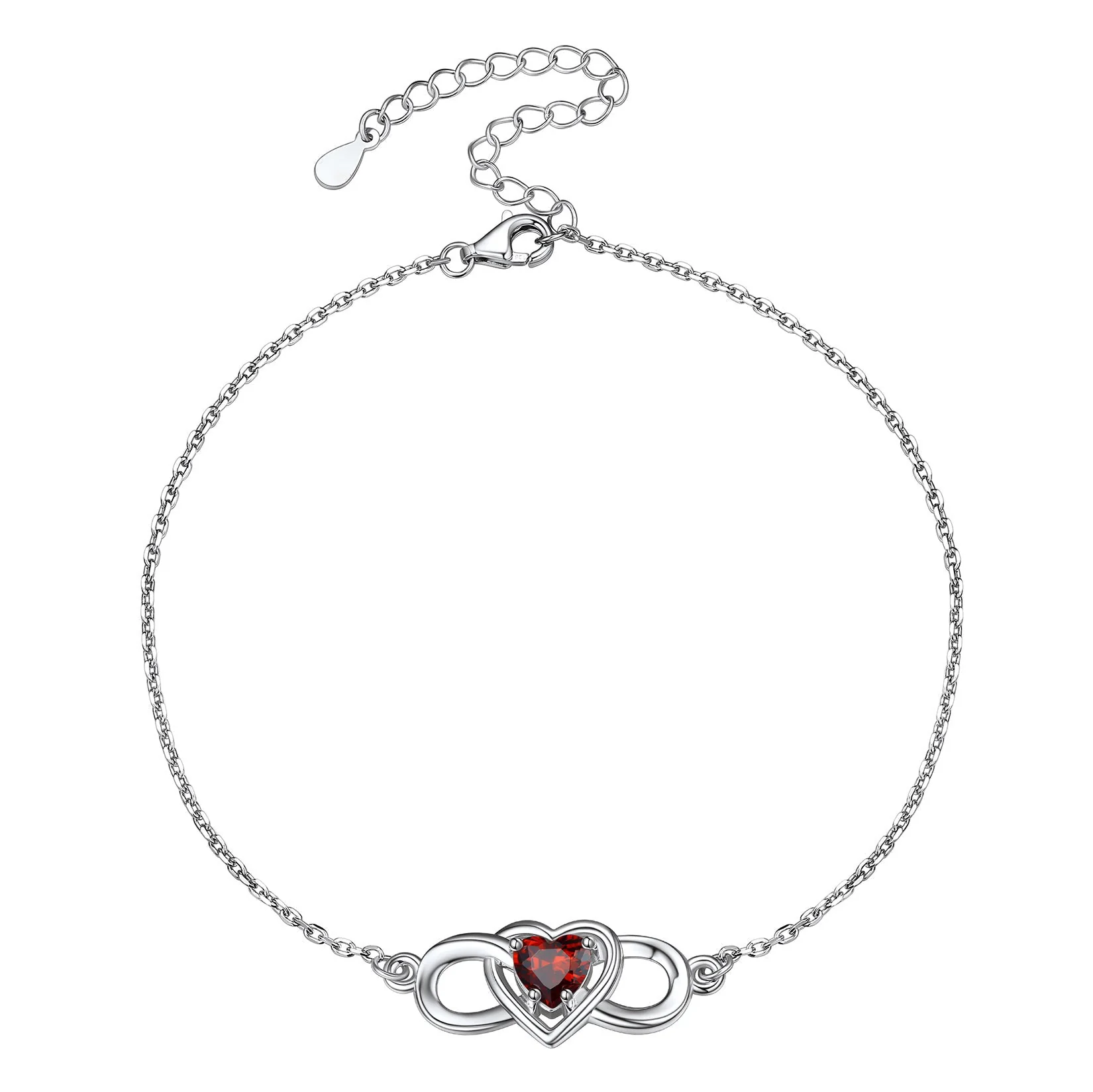 Infinity Heart Birthstone Anklet For Women - Image 6