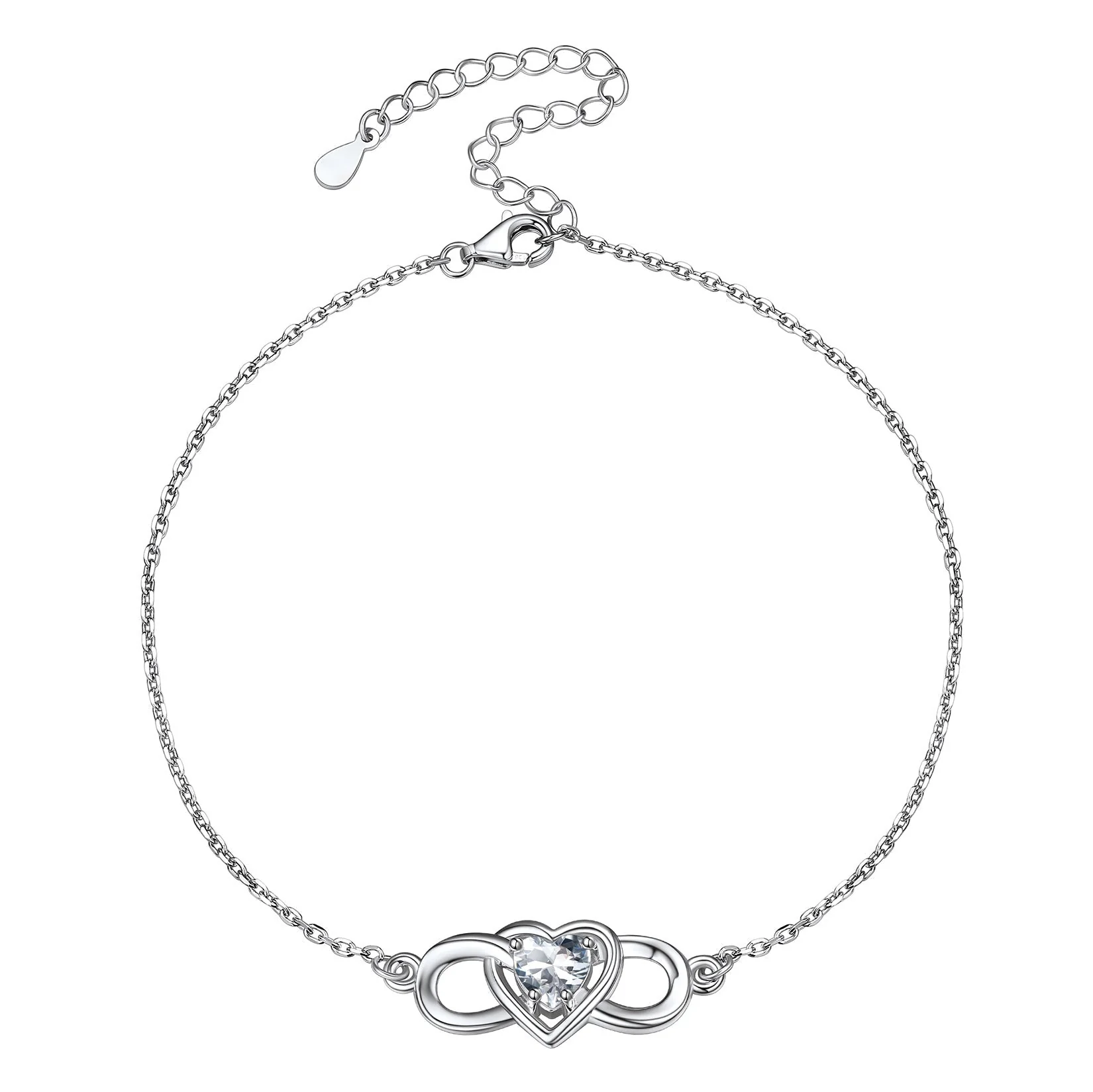Infinity Heart Birthstone Anklet For Women - Image 9