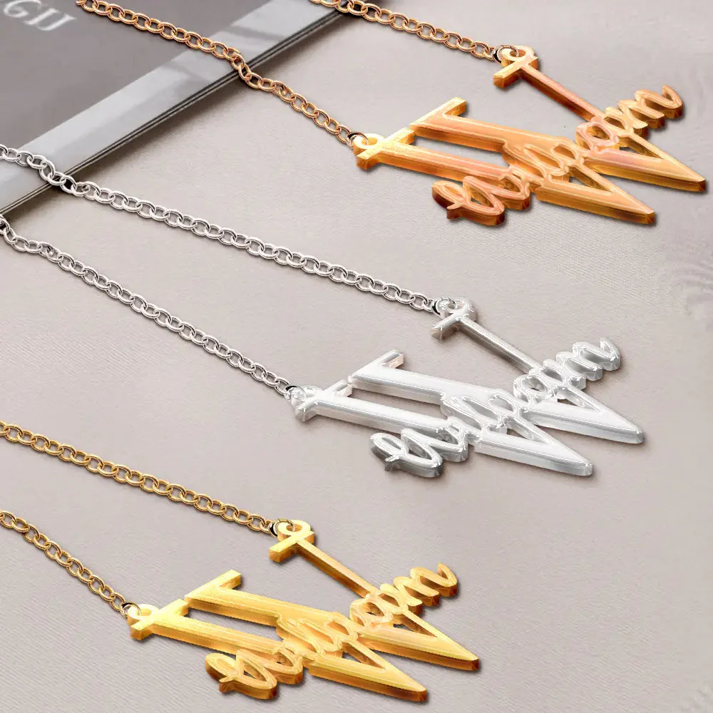 Initials Sign Name - Personalized Letter Necklace - Image 3