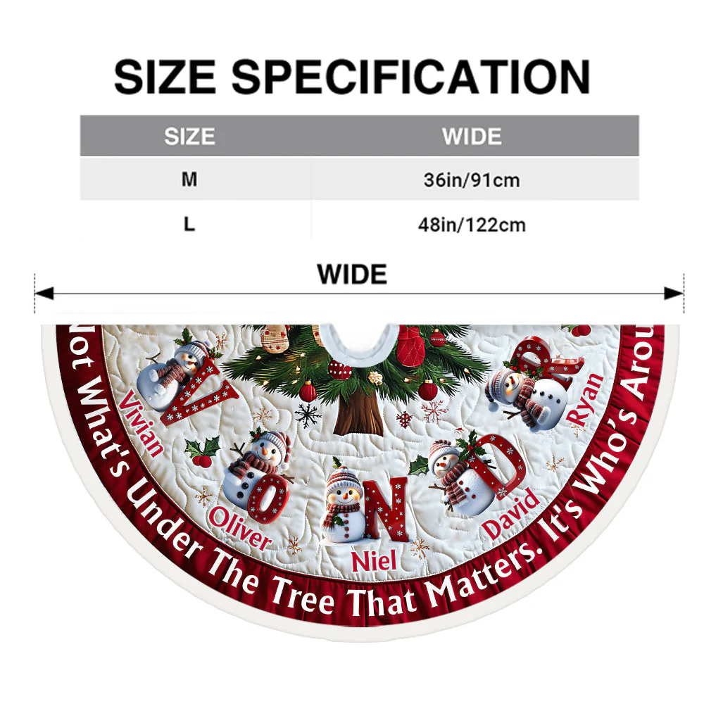 It's Not What's Under The Tree That Matters - Personalized Custom Family Tree Skirt - Image 7