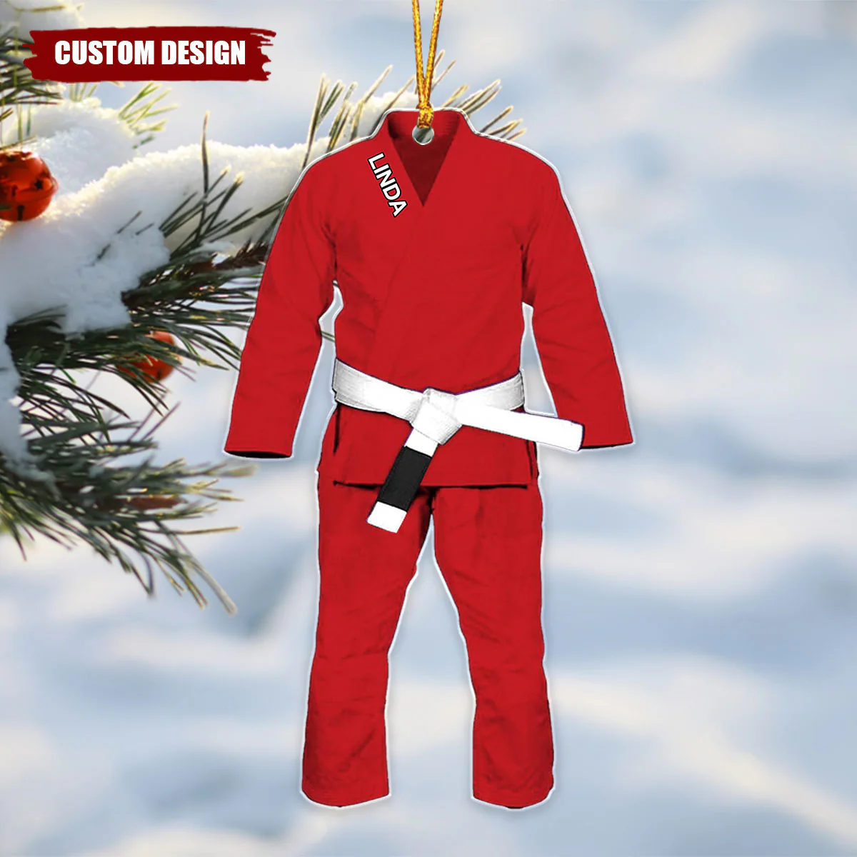 Jiu Jitsu Uniform Custom Name Ornament - Christmas Gifts For Jiu Jitsu Lovers - Image 3