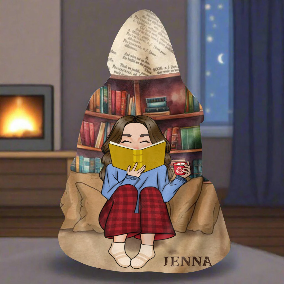 Just A Girl Who Loves Books - Personalized Wearable Blanket Hoodie - Image 4
