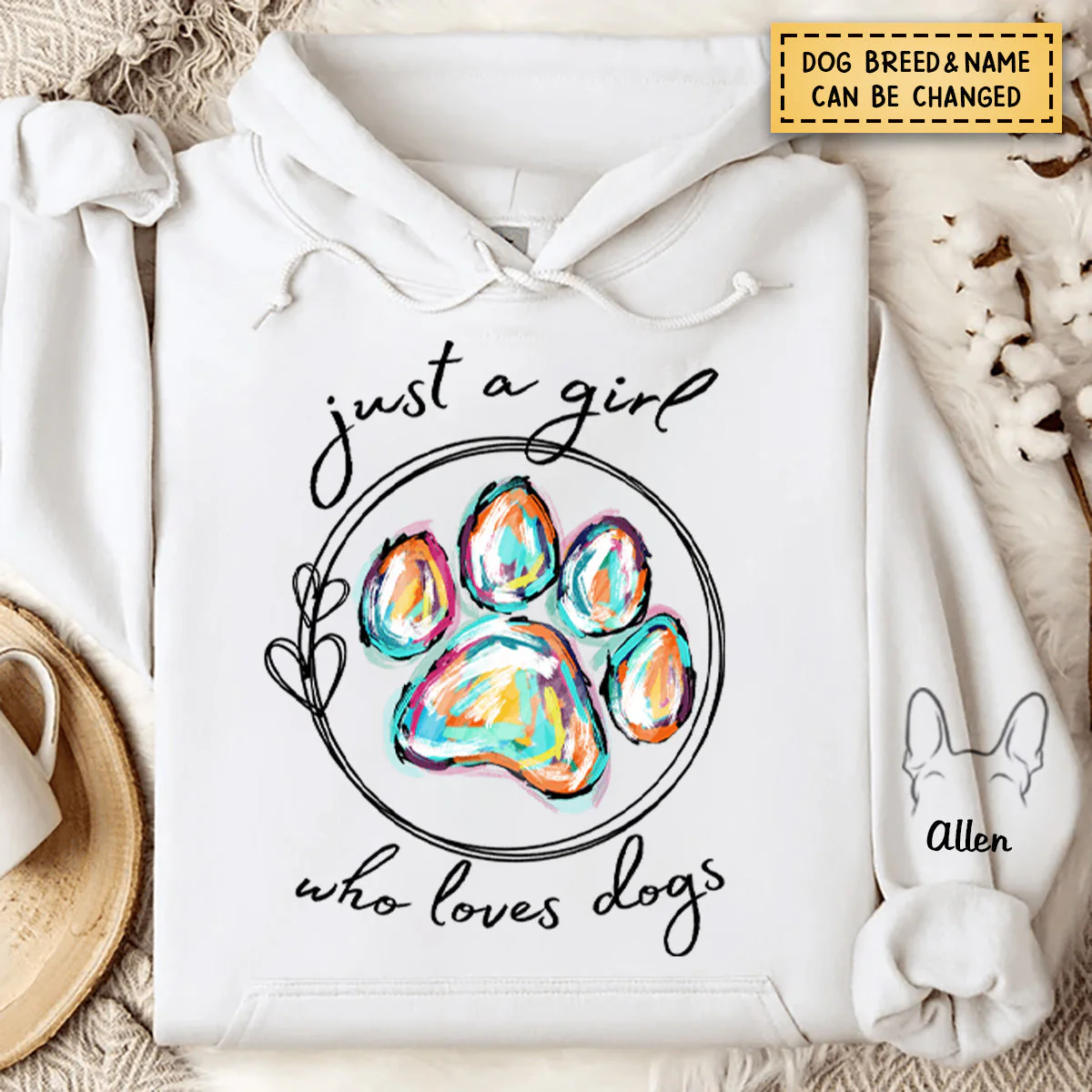 Just A Girl Who Loves Dogs - Personalized Hoodie - Image 4