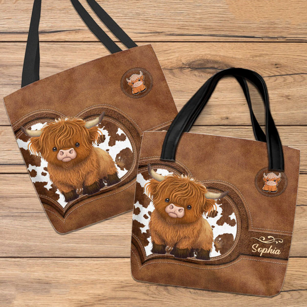 Just A Girl Who Loves Highland Cows - Personalized Tote Bag - Image 4
