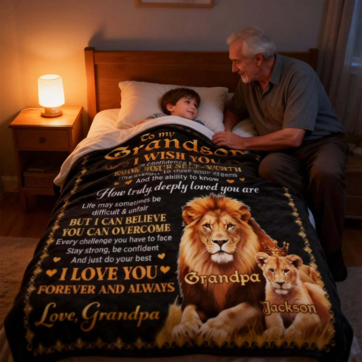 Just Do Your Best - Personalized Custom Fleece Blanket Gift for Son, Grandson, Daughter - Image 5