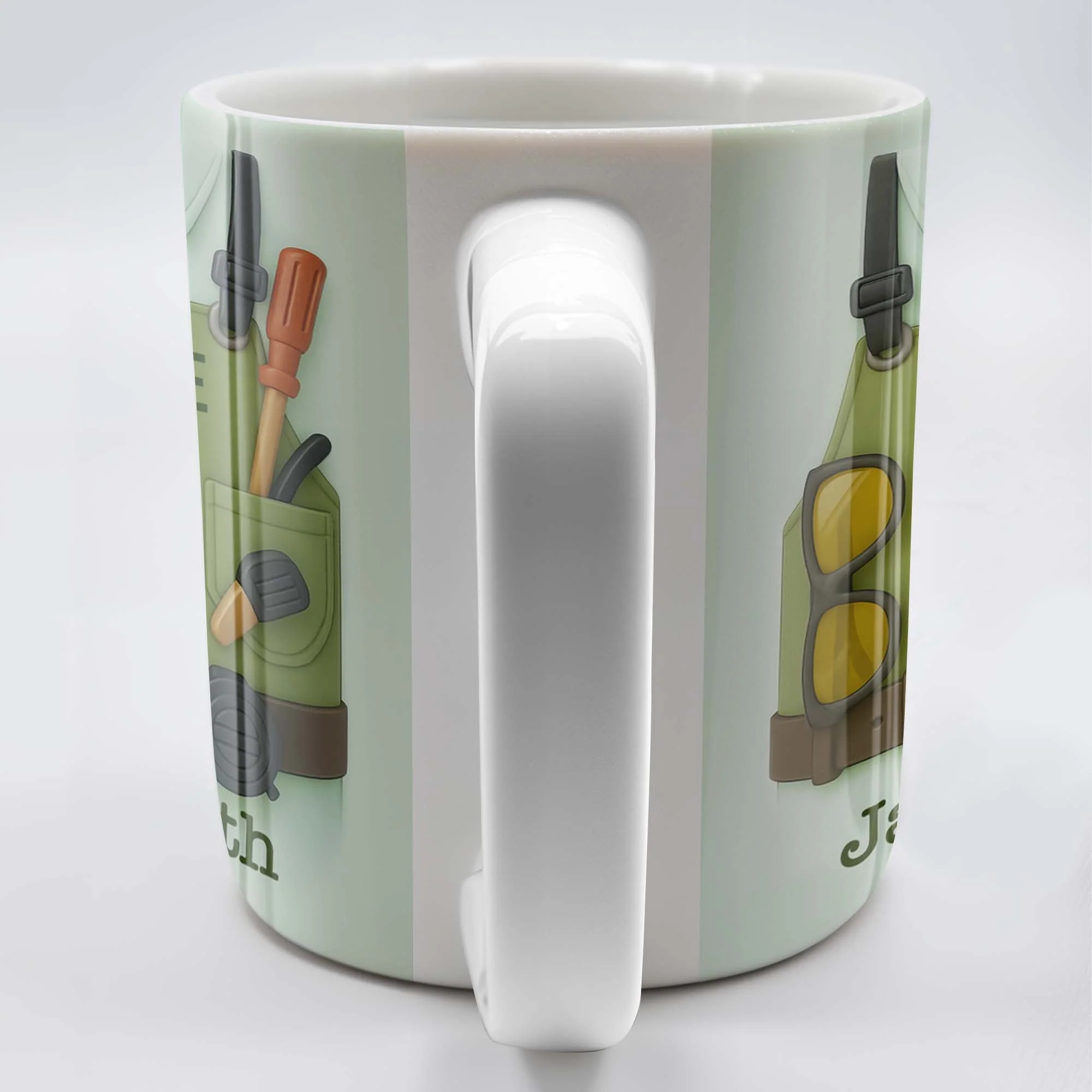 Lawn Mower, Tools, and Sunglasses, Personalized Mug, Gift For Gardeners and Lawn Care - Image 8