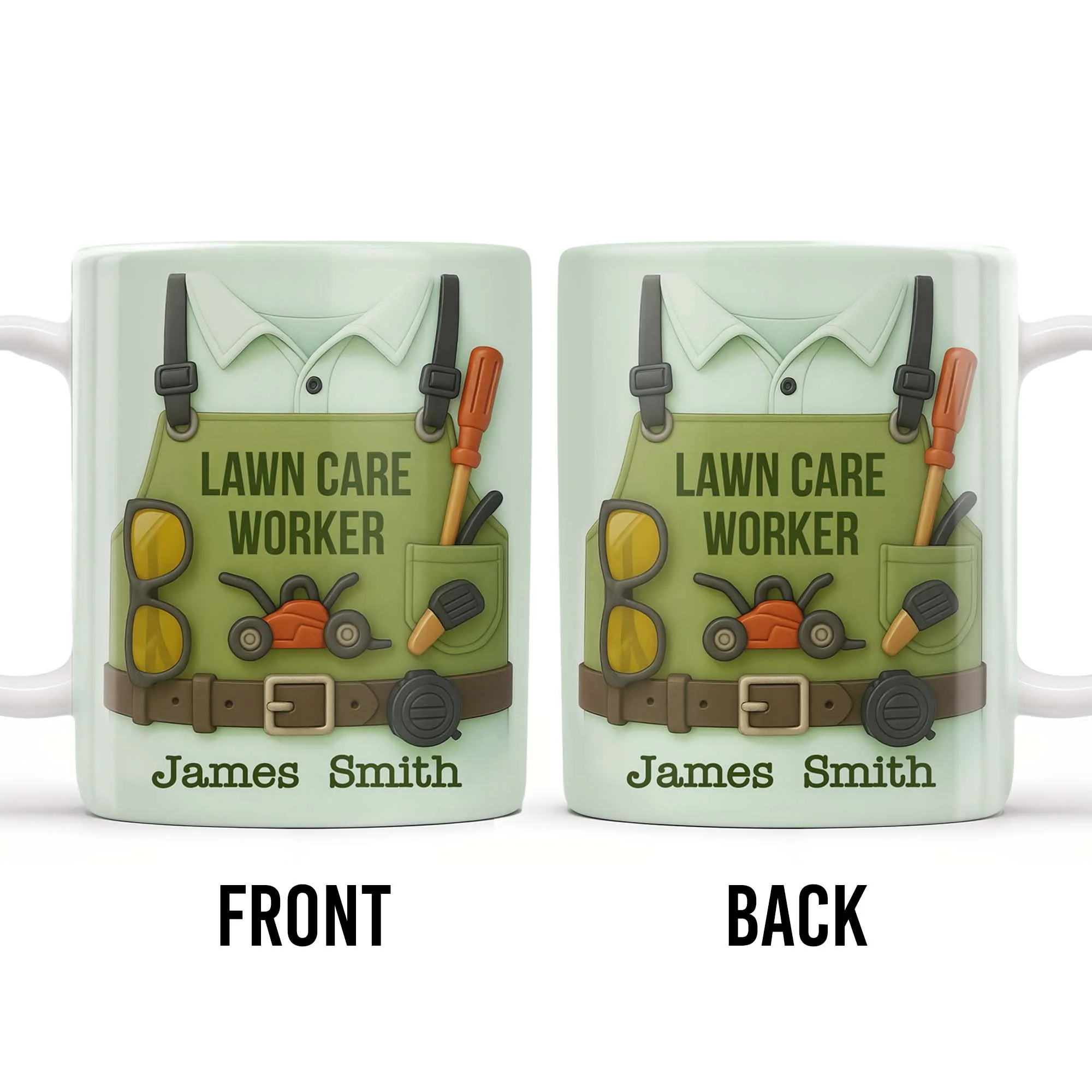 Lawn Mower, Tools, and Sunglasses, Personalized Mug, Gift For Gardeners and Lawn Care - Image 9