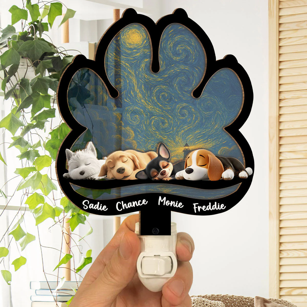 Lay Here With Me - Personalized Custom Wood And Acrylic Night Light - Image 4