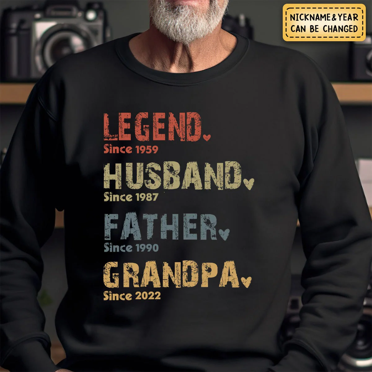 Legend, Husband, Dad And Papa Since - Family Personalized Sweatshirt - Image 5