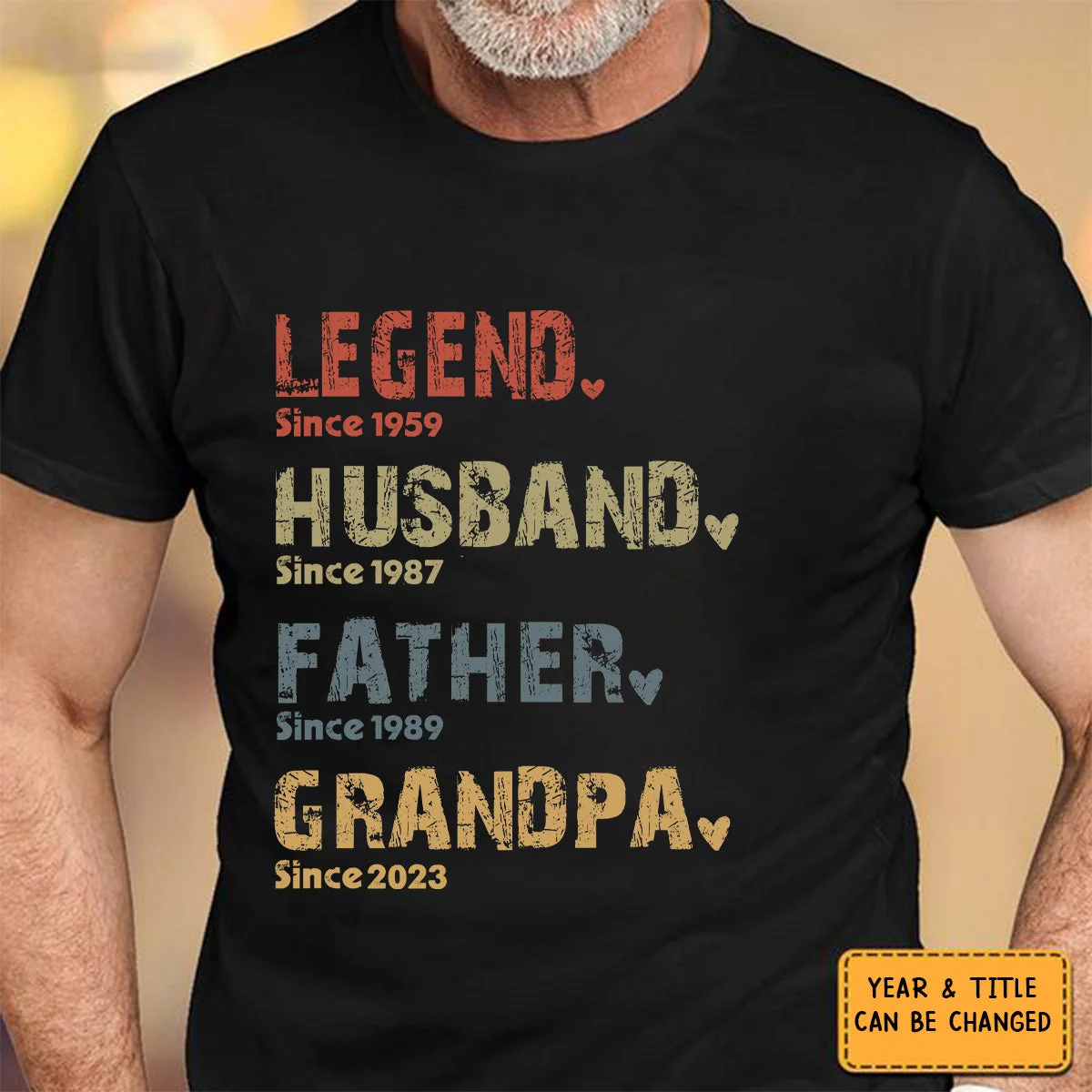 Legend, Husband, Dad And Papa Since - Family Personalized T-shirt - Image 3