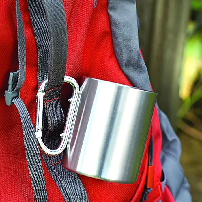 Let's Sit By The Campfire - Personalized Carabiner Camping Mug - Gift For Camping Lovers - Image 5