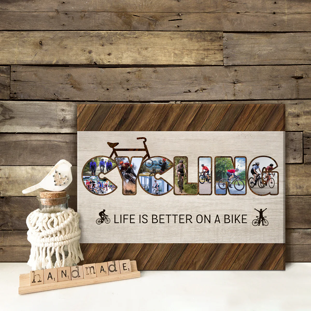 Life Is Better On A Bike - Cycling Photo Collage Personalized Canvas/Poster Gifts For Cyclists - Image 2