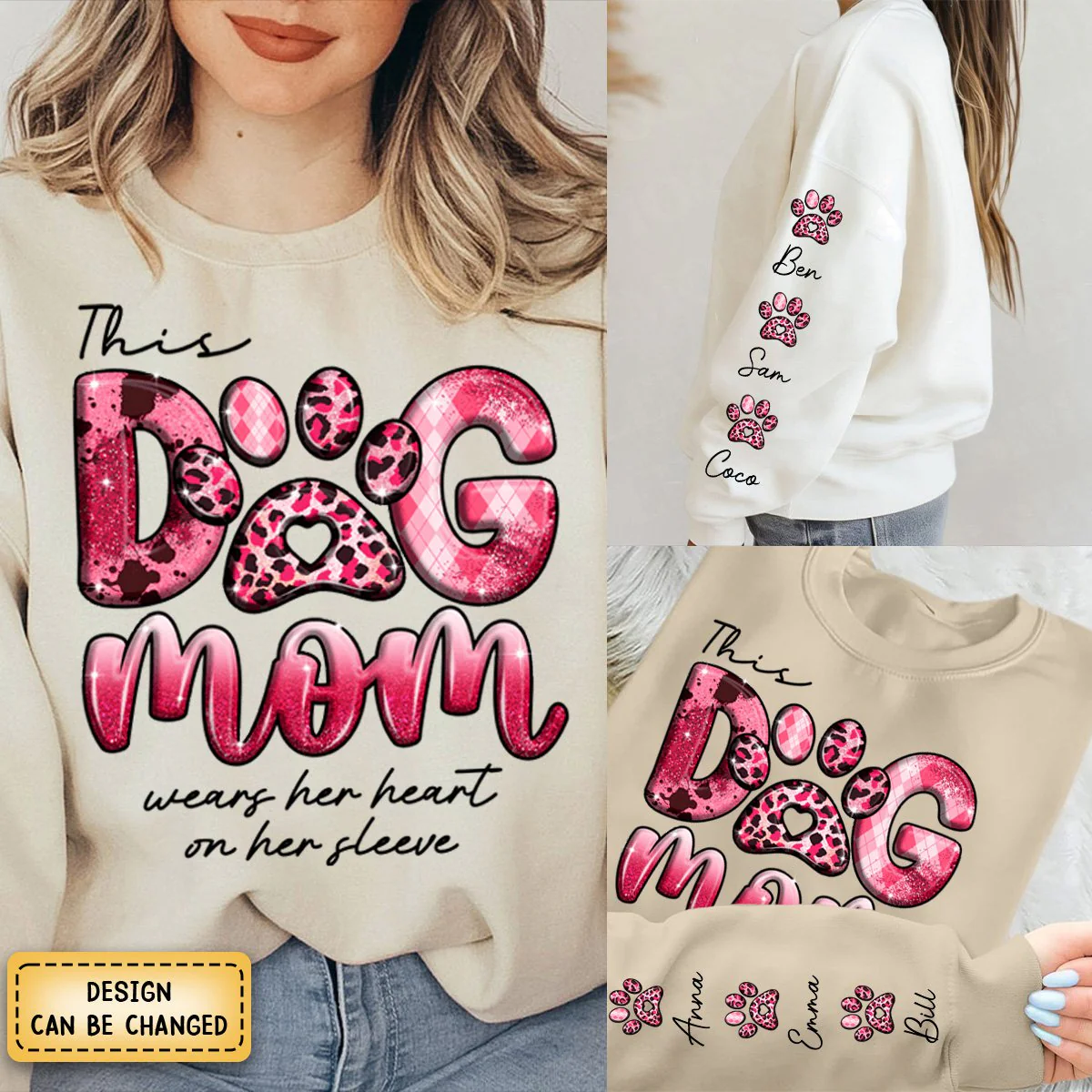 Life Is Better With Dog - Dog mom Personalized Sweatshirt - Image 2