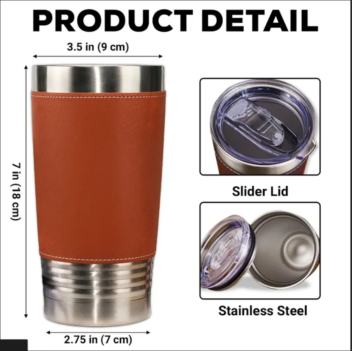 Like Father Like Daughter - Personalized Custom Engraved Leather Tumbler - Image 5