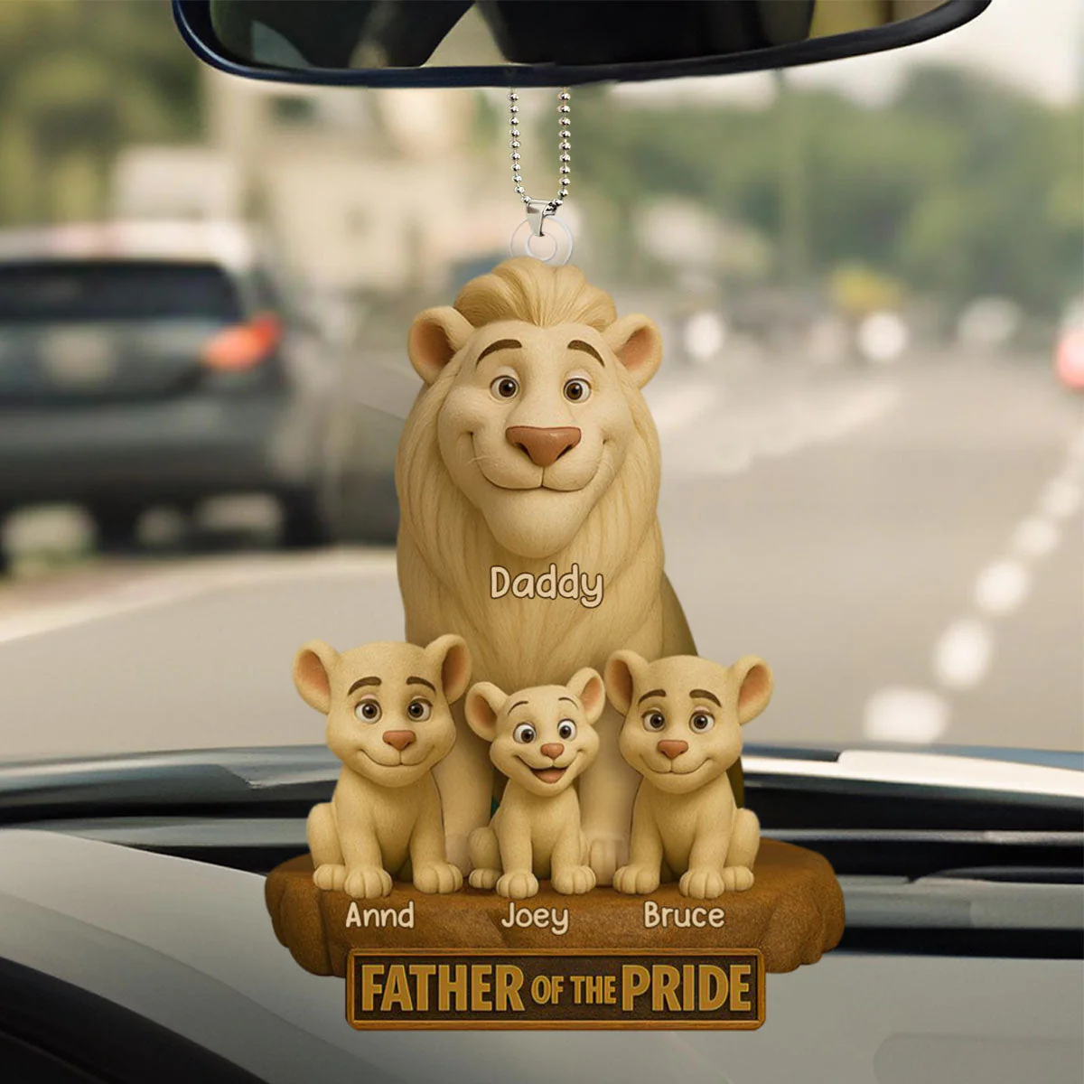 Lion Dad Of The Pride Acrylic Ornament - Personalized Gift For Father - Image 3