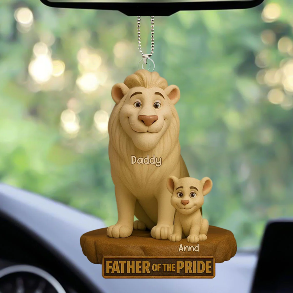 Lion Dad Of The Pride Acrylic Ornament - Personalized Gift For Father - Image 4