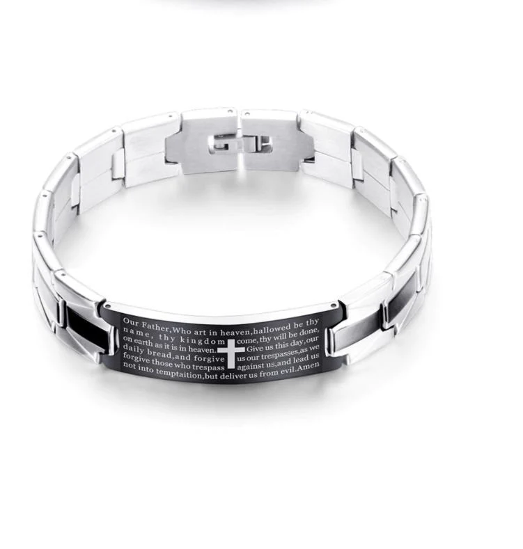 Lord's Prayer Bracelet,Cross Bracelet, Men's Bracelet - Image 7