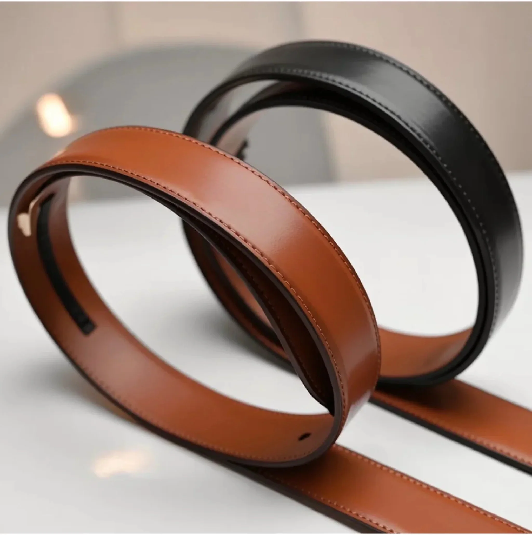 Love Built To Last - Couple Personalized Leather Belt With Engraved Buckle - Image 3