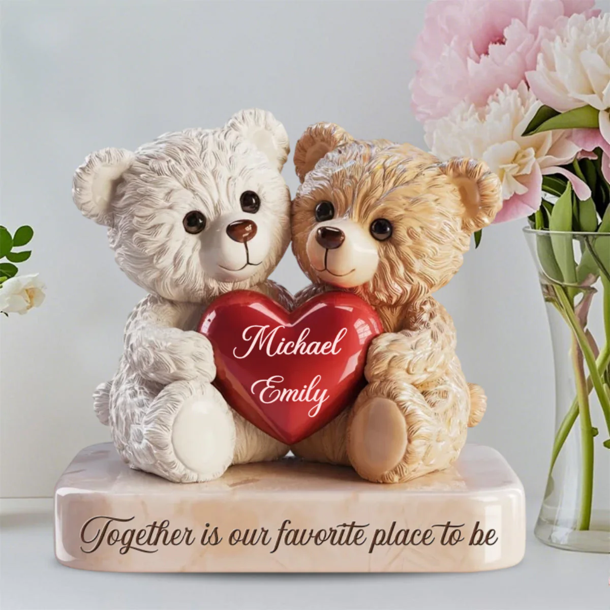 Love Cuddled Up In One Hug - Couple Personalized Acrylic Plaque Custom Shape - Gift For Husband Wife, Anniversary - Image 5