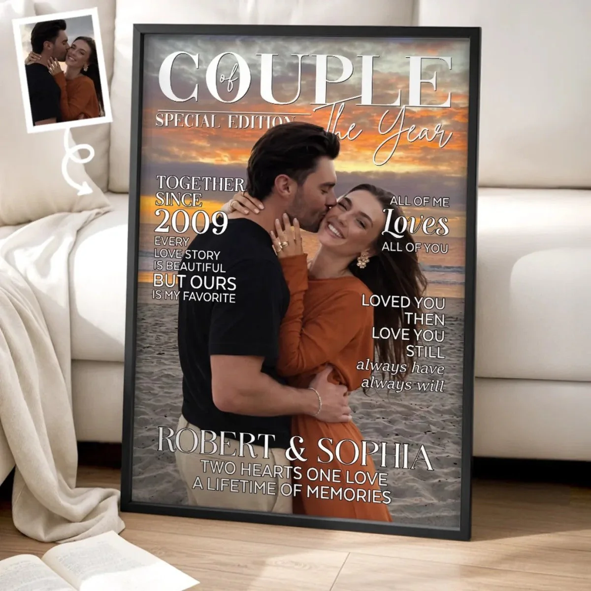 Love Finds Us Every Day-Personalized Poster Gifts For Husband And Wife - Image 4