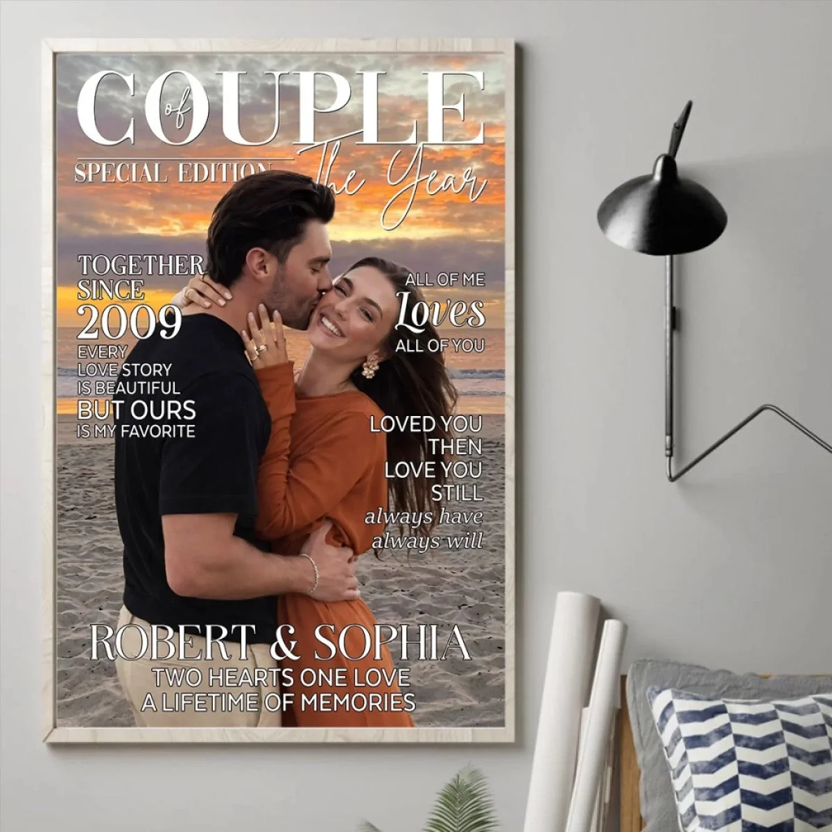 Love Finds Us Every Day-Personalized Poster Gifts For Husband And Wife - Image 5